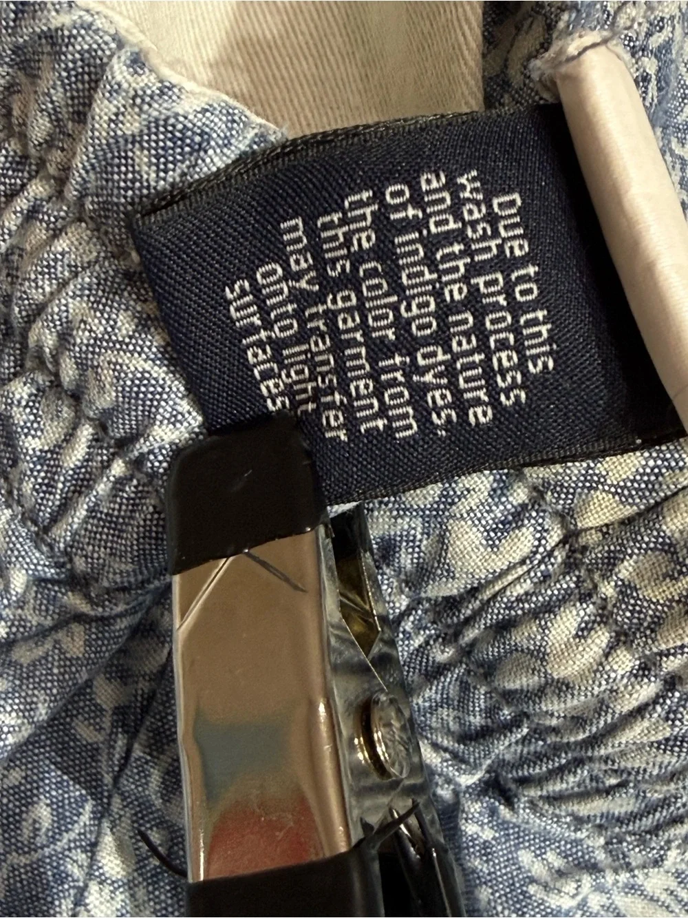 J Crew Denim Blue Flower Pattern Drawstring Swim Shorts Size XS